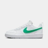 Nike Big Kids' Court Borough Low Recraft Casual Shoes In White/stadium Green/football Grey