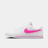 Nike Court Legacy Big Kids' Shoes In White/laser Fuchsia
