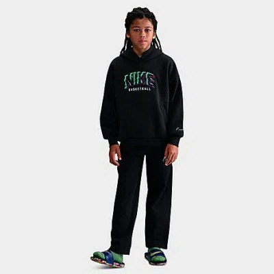 Nike Big Kids Culture Of Basketball Glitch Pullover Hoodie In Black