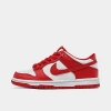 Nike Big Kids' Dunk Low Casual Shoes In White/university Red
