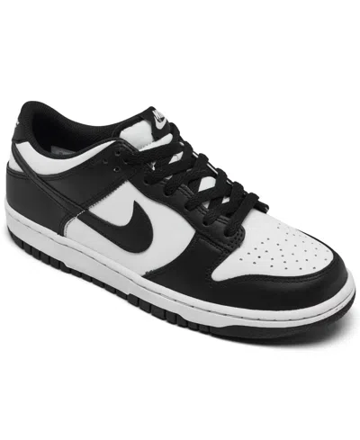 Nike Big Kids' Dunk Low Lifestyle Sneakers From Finish Line In White,black