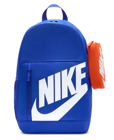Nike Big Kids Elemental Backpack (20l) In Old Royal,orange,white