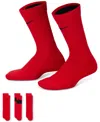 NIKE BIG KIDS ELITE BASKETBALL CREW SOCKS, PACK OF 3