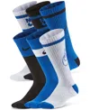 Nike Big Kids Everyday Cushioned Crew Socks, Pack Of 6 In Multicolor Blue