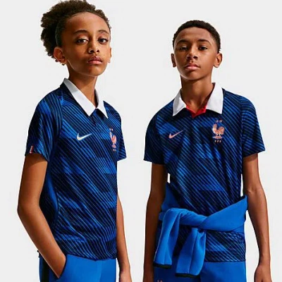 Nike Big Kids France 26 Stadium Home Dri-fit Replica Soccer Jersey In Blue