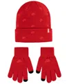 Nike Big Kids Futura Toss Peak Beanie Set In University Red