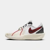 Nike Kids'  Shoes In White/black/bronzine/university Red