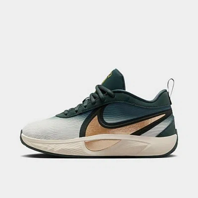 Nike Big Kids' Giannis Freak 6 Basketball Shoes In Green/pale Ivory/metallic Gold