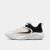 Nike Big Kids' Giannis Immortality 4 Basketball Shoes In White/black/metallic Gold