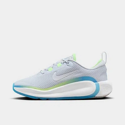 Nike Big Kids' Infinity Flow Running Shoes In Football Grey/barely Volt/photo Blue/white