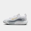 Nike Big Kids' Isofly Basketball Shoes In White/cool Grey/wolf Grey/metallic Gold Star