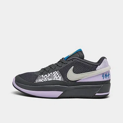 Nike Big Kids' Ja 1 Basketball Shoes (1y-7y) In Iron Grey/glow/lilac Bloom/light Photo Blue