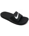 Nike Big Kids' Kawa Slide Sandals From Finish Line In Black,white