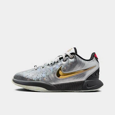 Nike Lebron Xxi Se Big Kids' Basketball Shoes In Metallic Silver/metallic Gold/black