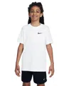 Nike Big Kids Legend Dri-fit Logo Graphic T-shirt In White