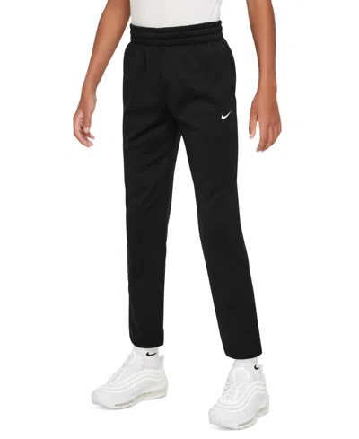 Nike Big Kids Multi Stain Repel Therma-fit Pants In Black,white