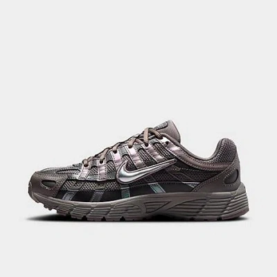 Nike Big Kids' P-6000 Casual Shoes In Cave Stone/medium Ash/flat Pewter/metallic Silver
