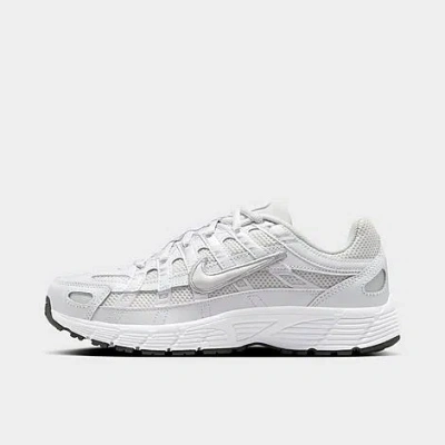Nike Big Kids' P-6000 Casual Shoes In Platinum Tint/white/metallic Silver/platinum Tint