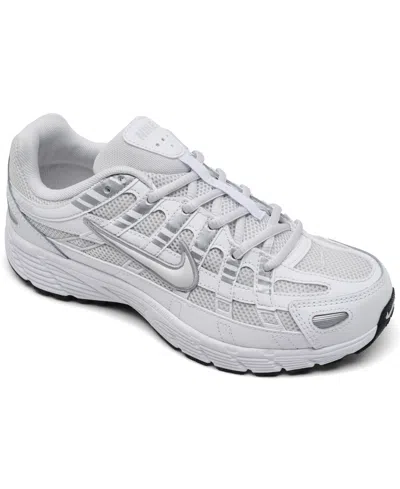 Nike Big Kids' P-6000 Casual Sneakers From Finish Line In Platinum