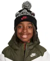 Nike Big Kids Peak Pom Beanie In Black,unvr