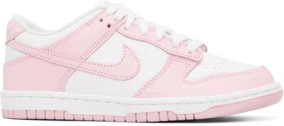 Nike Big Kids Pink & White Dunk Low Sneakers