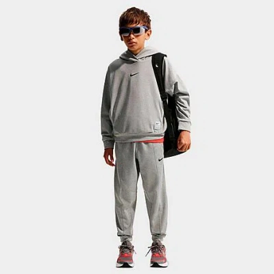 Nike Big Kids Pro Dri-fit Fleece Jogger Pants In Gray