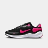 Nike Babies' Revolution 7 Big Kids' Road Running Shoes In Black/white/hyper Pink