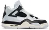 Nike Big Kids Silver & Black Air Jordan 4 Sneakers In Pure Platinum