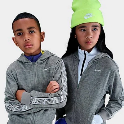 Nike Big Kids Sportswear Club Dri-fit Full-zip Hoodie In Gray
