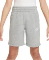 Nike Big Kids Sportswear Club Fleece French Terry 7" Shorts In Gray