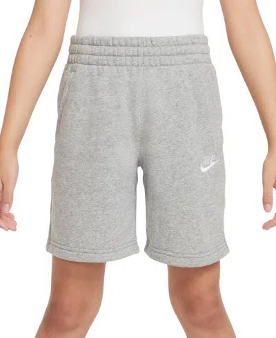 Nike Big Kids Sportswear Club Fleece French Terry 7" Shorts In Gray