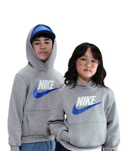 Nike Big Kids' Sportswear Club Fleece Hoodie In Gray