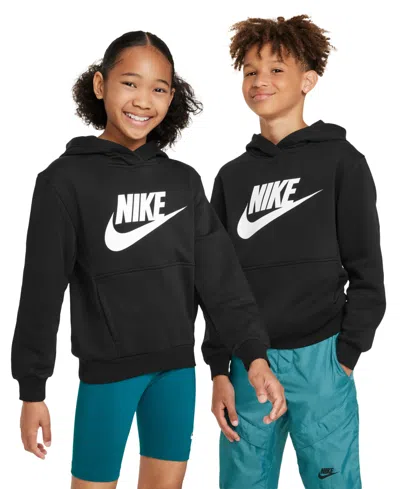 Nike Big Kids' Sportswear Club Fleece Hoodie In Black