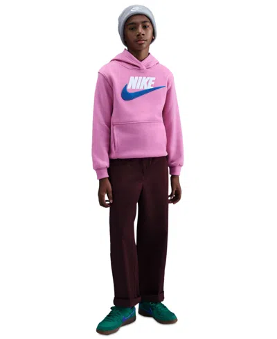 Nike Big Kids Sportswear Club Fleece Hoodie In Pink