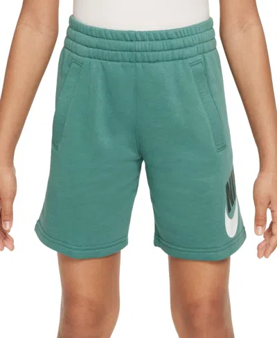 Nike Big Kids Sportswear Club Fleece Logo-print French Terry Shorts In Bicoastal