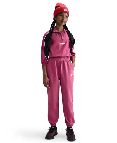 Nike Big Kids Sportswear Club Fleece Loose Logo Joggers In Red