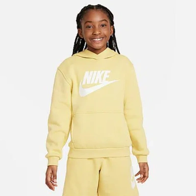 Nike Big Kids' Sportswear Club Fleece Pullover Hoodie In Yellow