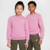 Nike Big Kids Sportswear Club Fleece Sweatshirt In Pink