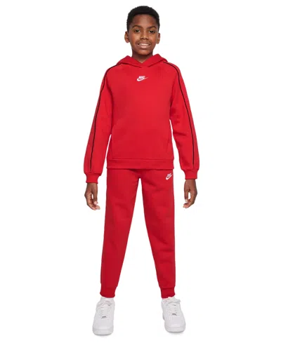 Nike Big Kids Sportswear Club Fleece Tracksuit, 2 Piece Set In Red