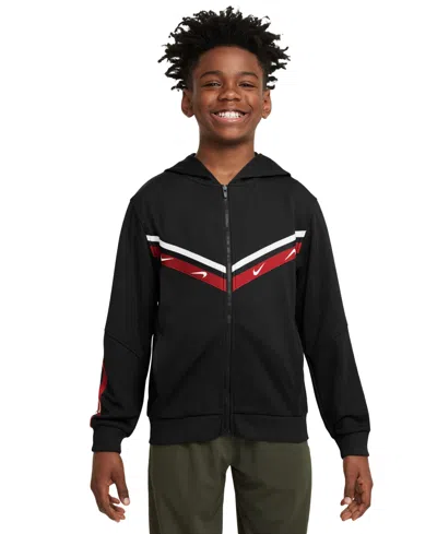 Nike Big Kids Sportswear Club Full-zip Knit Hoodie In Black