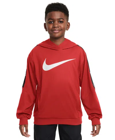 Nike Big Kids Sportswear Club Pullover Knit Hoodie In University Red