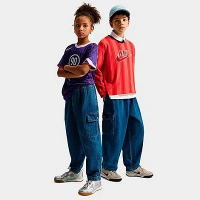Nike Big Kids Sportswear Collection Denim Cargo Pants In Multi