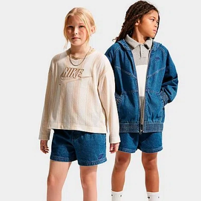 Nike Big Kids Sportswear Collection Denim Shorts In Blue