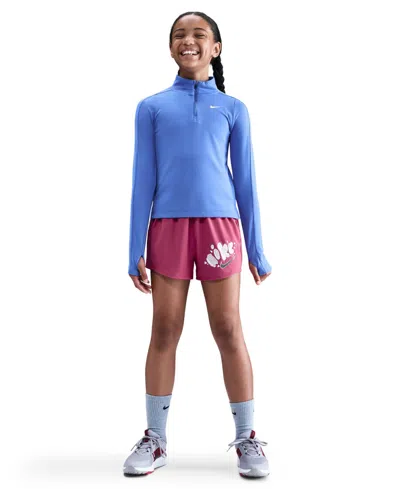 Nike Big Kids Sportswear Dri-fit One Woven High-waisted Shorts In Blue