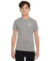Nike Futura Tee - Little Kid In Dk Grey Heather