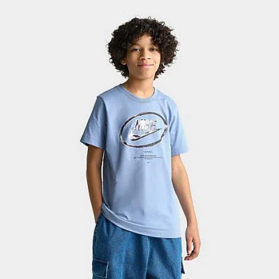Nike Big Kids Sportswear Futura Chrome T-shirt In Blue