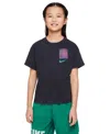 Nike Big Kids Sportswear Printed Crewneck T-shirt In Black