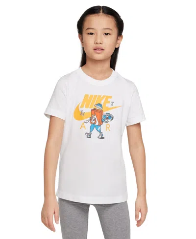 Nike Big Kids Sportswear Printed Crewneck T-shirt In White