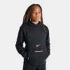 Nike Big Kids Sportswear Reflective Club Fleece Pullover Hoodie In Black