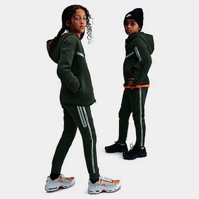 Nike Big Kids Sportswear Tech Fleece Reflective Jogger Pants In Green